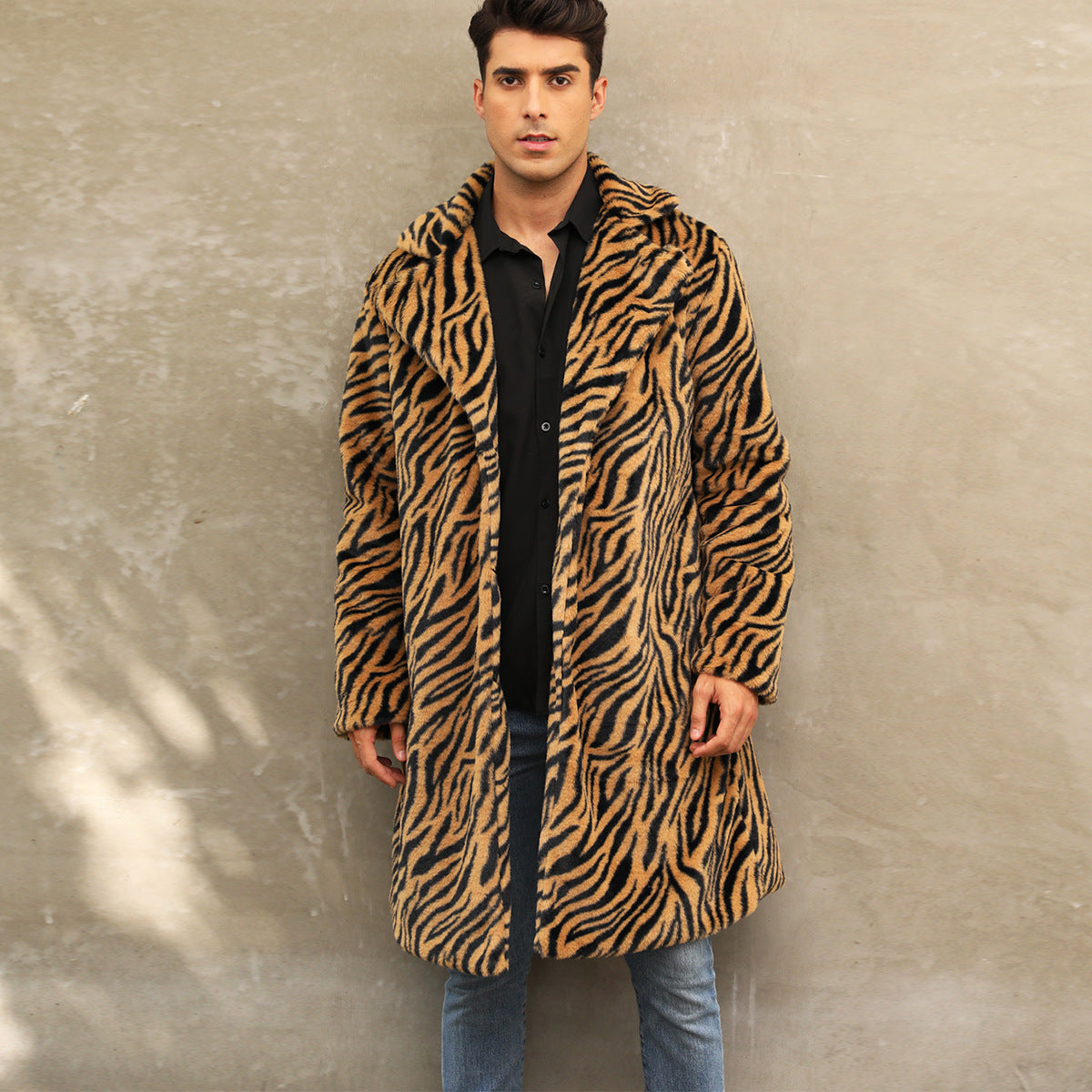 Herren Zebra Mäntel Modern & Bequem