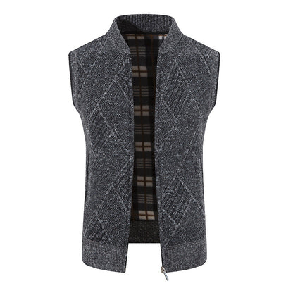Herren Strickweste Modern Rautenmuster Elegantes Design