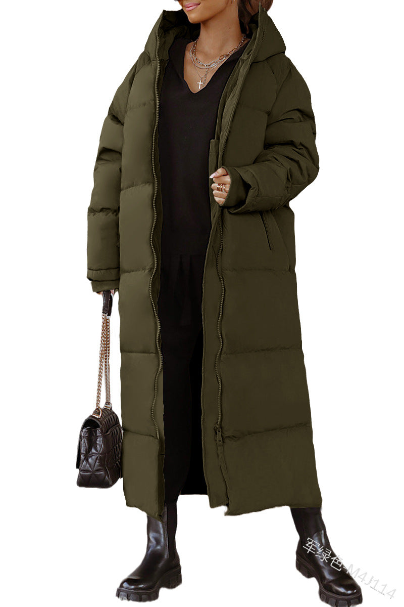 Elegante Winterjacke Damen Lang Mantel - IdealeKleiden
