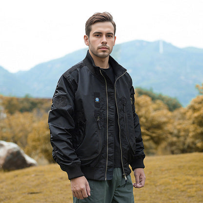 Herren Bomberjacke Isoliert Modern Praktisch