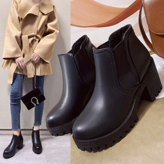 Damen Stiefel Chelsea Boots Robust Elegant - IdealeKleiden