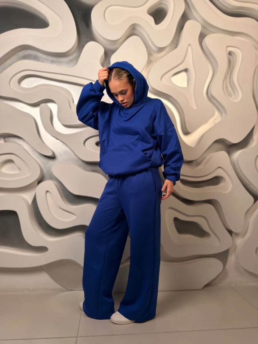 Damen Jogginganzug Bequem Kapuzen Outfit