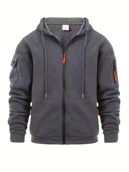 Herren Outdoor Jacke Praktisch Reißverschluss Taschen
