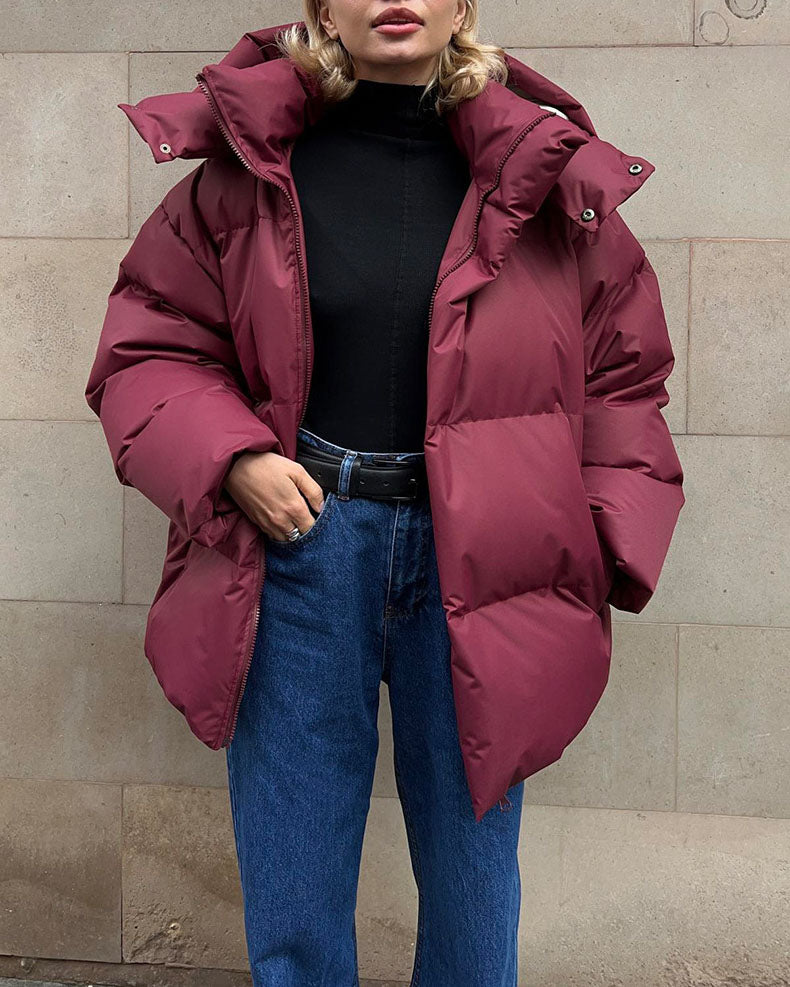 Stylische Kapuzenjacke Damen Lockere Passform