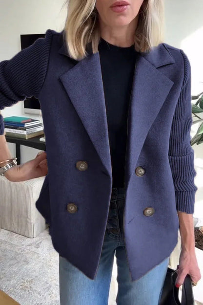 Damen Blazer Elegant Doppelknopf Modern Style