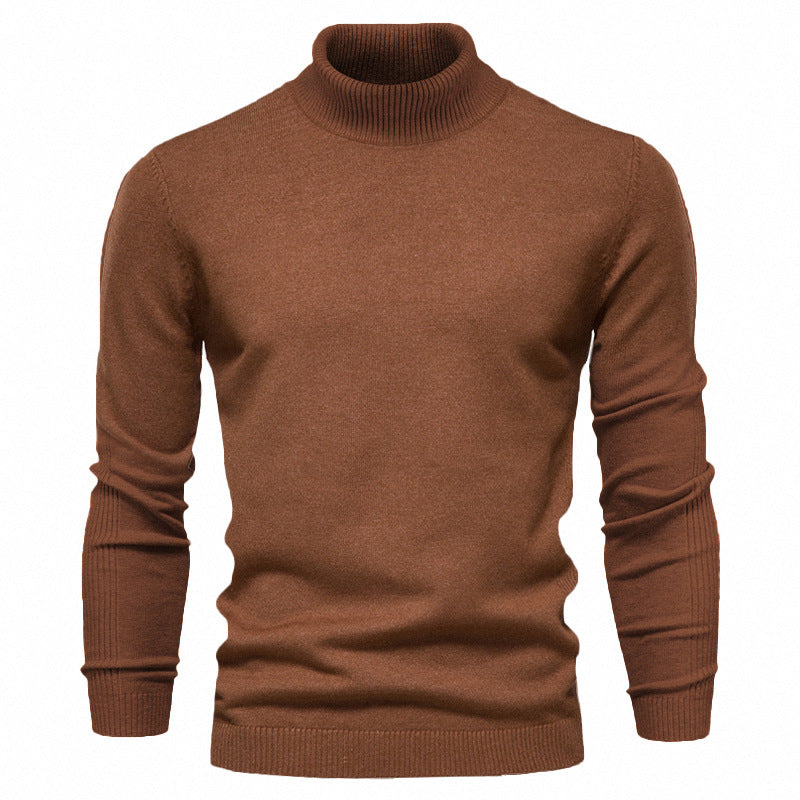 Herren Pullover Hochkragen Feinripp Optimaler Style