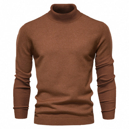 Herren Pullover Hochkragen Feinripp Optimaler Style