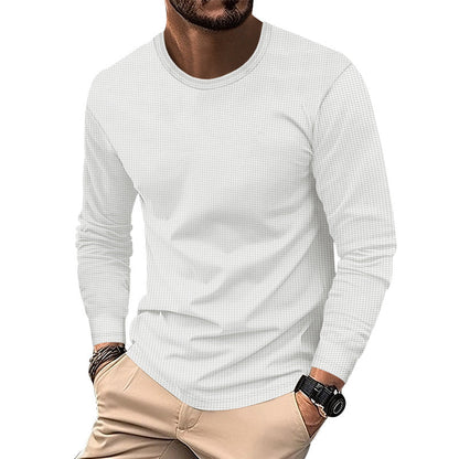 Herren Langarmshirt Modern Strukturiert