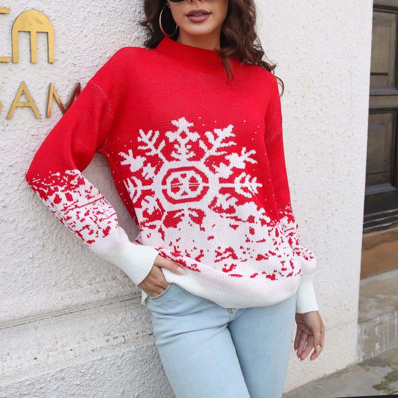 Weihnachtspullover Jacquard Festlich