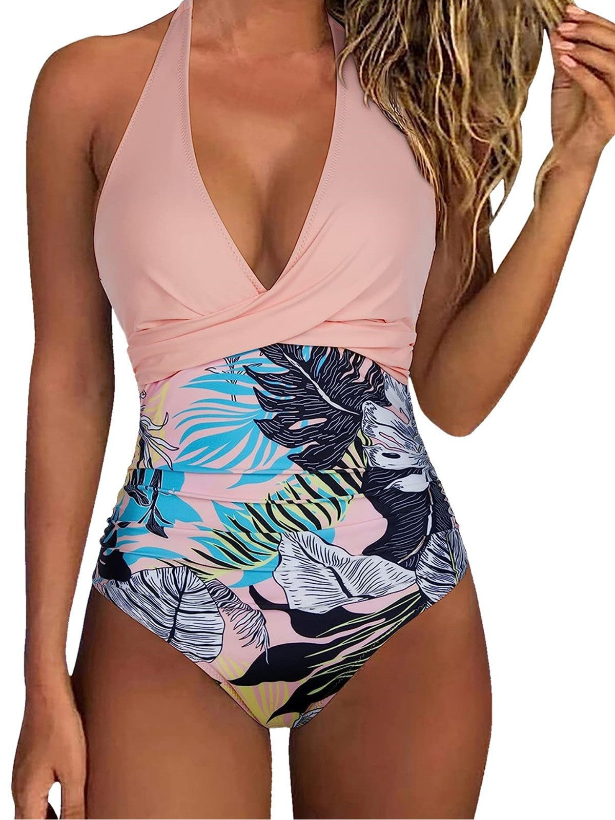 Sommer Badeanzug Damen Blumenmuster