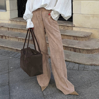 Damen Cordhose Komfort Fit Breite Bein