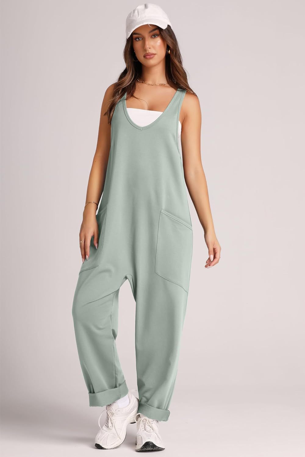 Damen Jumpsuit Comfort mit großen Taschen und Stretchstoff