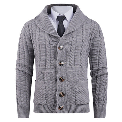 Herren Strickjacke Modern Schalkragen Praktisch