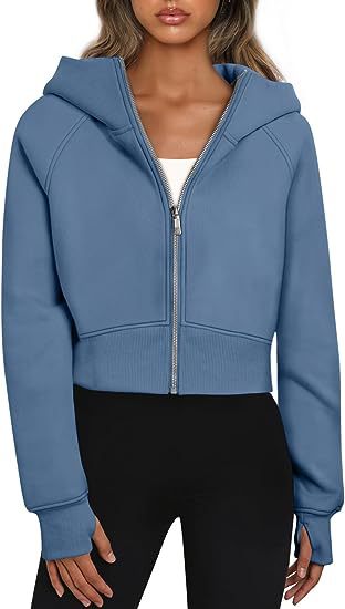 Damen Sportlich Kurzarm Kapuzenpullover Mit Reißverschluss