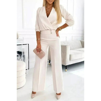 Damen Jumpsuit Elegant Weite Beine Abendkleid