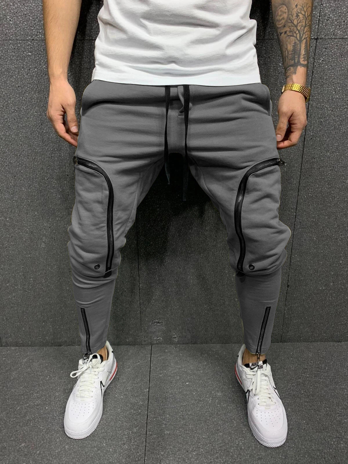 Herren Jogginghose Modern Style Reißverschluss Detail