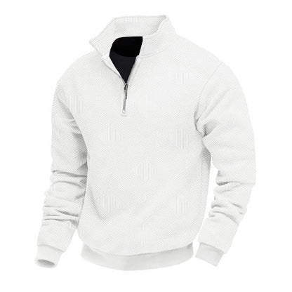Herren Strickpullover Stehkragen Modern Reißverschluss