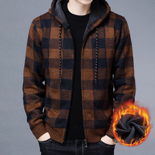 Herren Sweatjacke Warm Wollgemisch Bequem