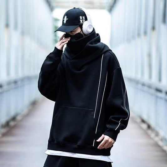 Herren Hoodie Modern Hochkragen Praktisch - IdealeKleiden