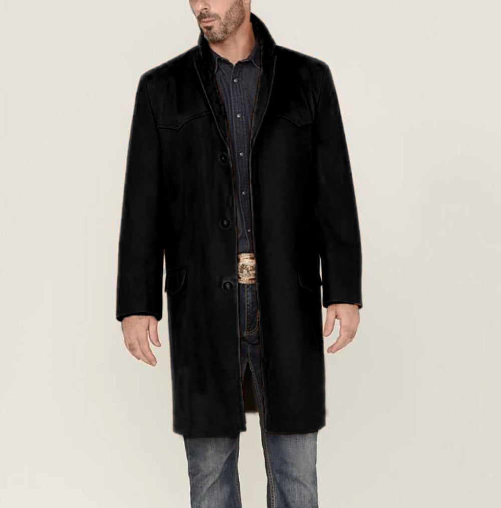 Herren Langmantel Klassisch Elegant Western Stil