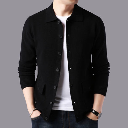 Herren Strickjacke Mit Knöpfen Und Taschen Praktisch