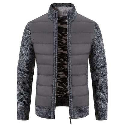 Herren Steppjacke Modern Strick Muster