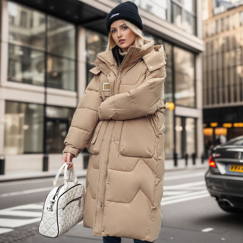 Wintermantel Damen Modern Abnehmbar Kapuze