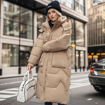 Wintermantel Damen Modern Abnehmbar Kapuze