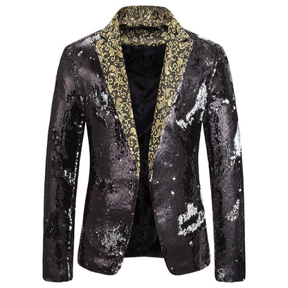Herren Glamour Blazer mit Pailletten Effekt