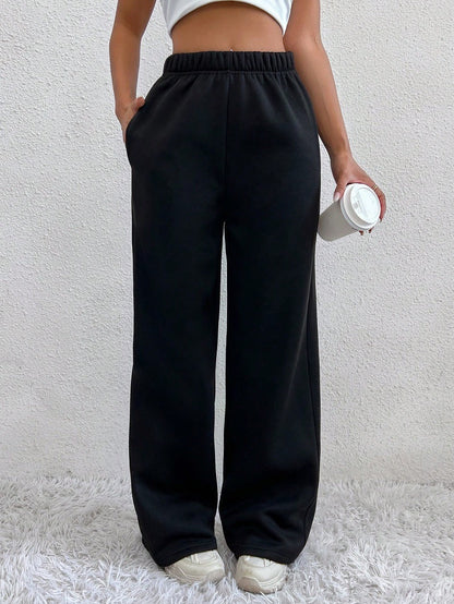 Damenhoose Bequem High Waist Weite Passform