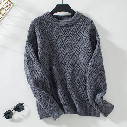 Weicher Einfarbiger Pullover Damen