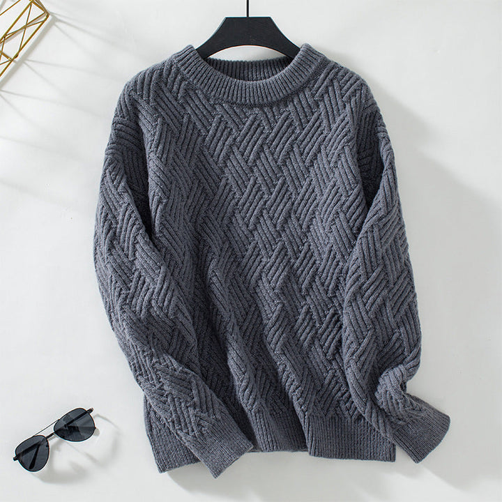 Weicher Einfarbiger Pullover Damen