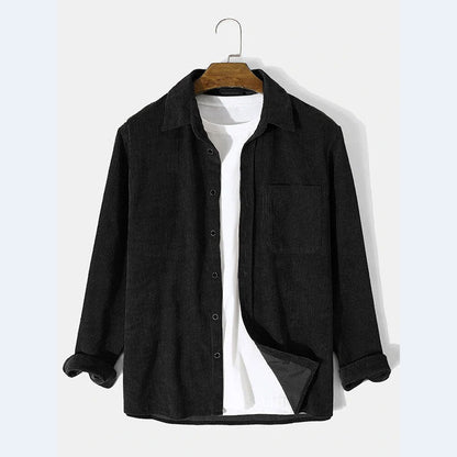 Herren Cordjacke Elegant Strukturiert mit Brusttasche