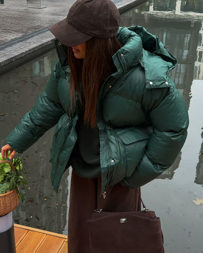 Damen Steppjacke Warm Elegant Winter
