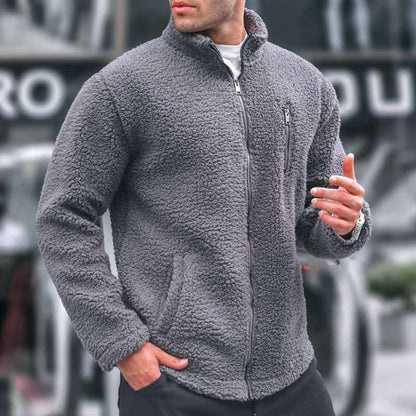 Herren Fleecejacke Warm Praktisch Reißverschluss