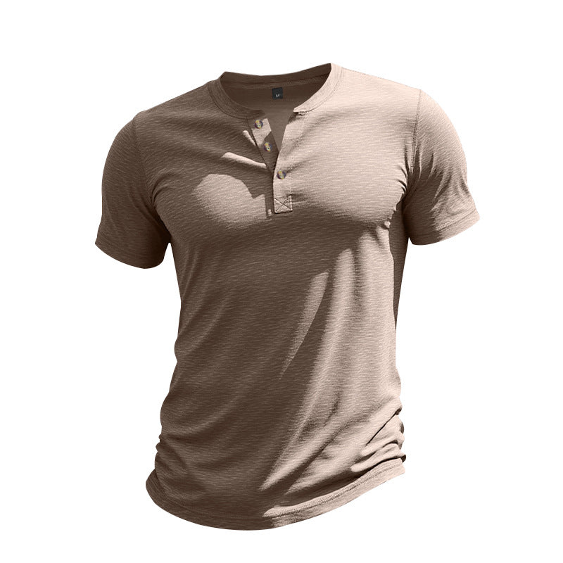 Herren T-Shirt Kurzarm Weich Baumwolle Elegant