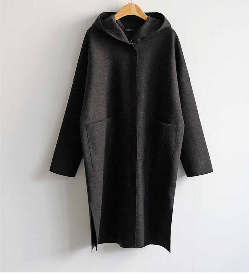 Damen Wollmantel Elegant Lang