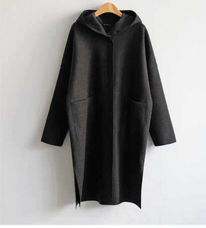 Damen Wollmantel Elegant Lang
