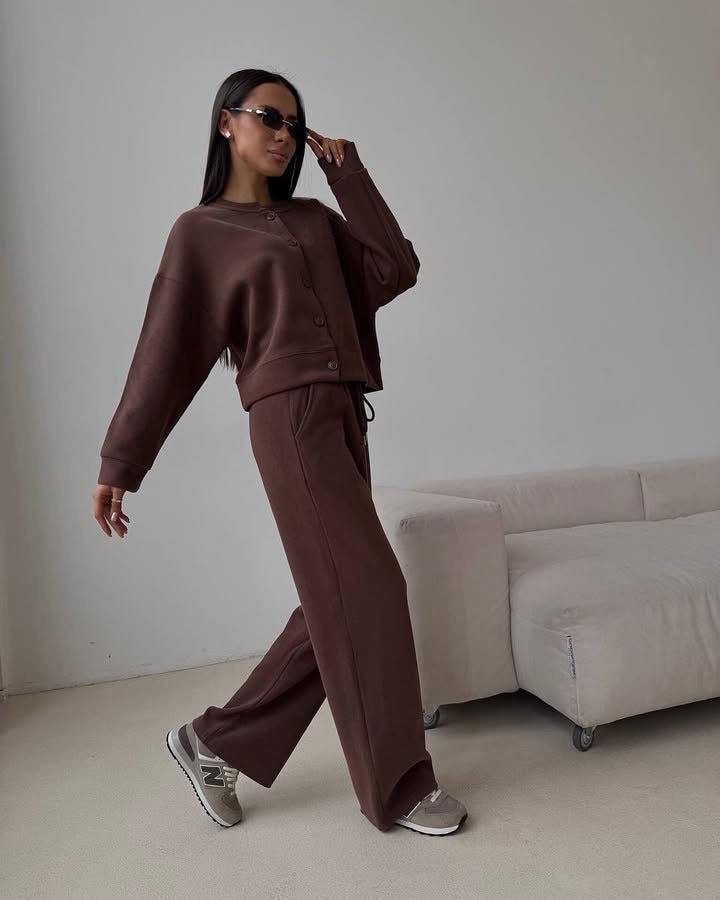 Damen Sweatshirt Bequem Sportlich Jogginganzug