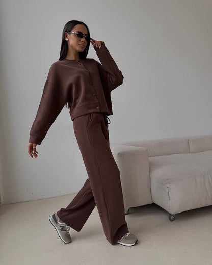 Damen Sweatshirt Bequem Sportlich Jogginganzug