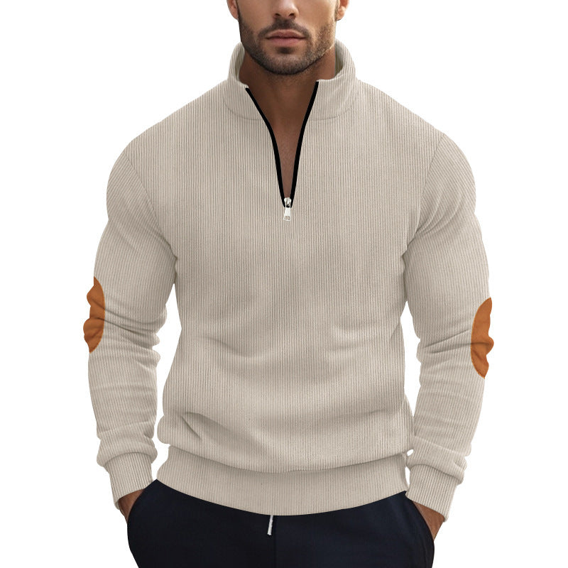 Herren Strickpullover Modern Reißverschluss Elegante Optik - IdealeKleiden