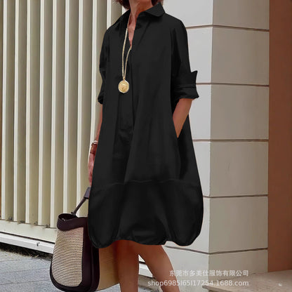 Damen Sommerkleid Leicht Mit Taschen