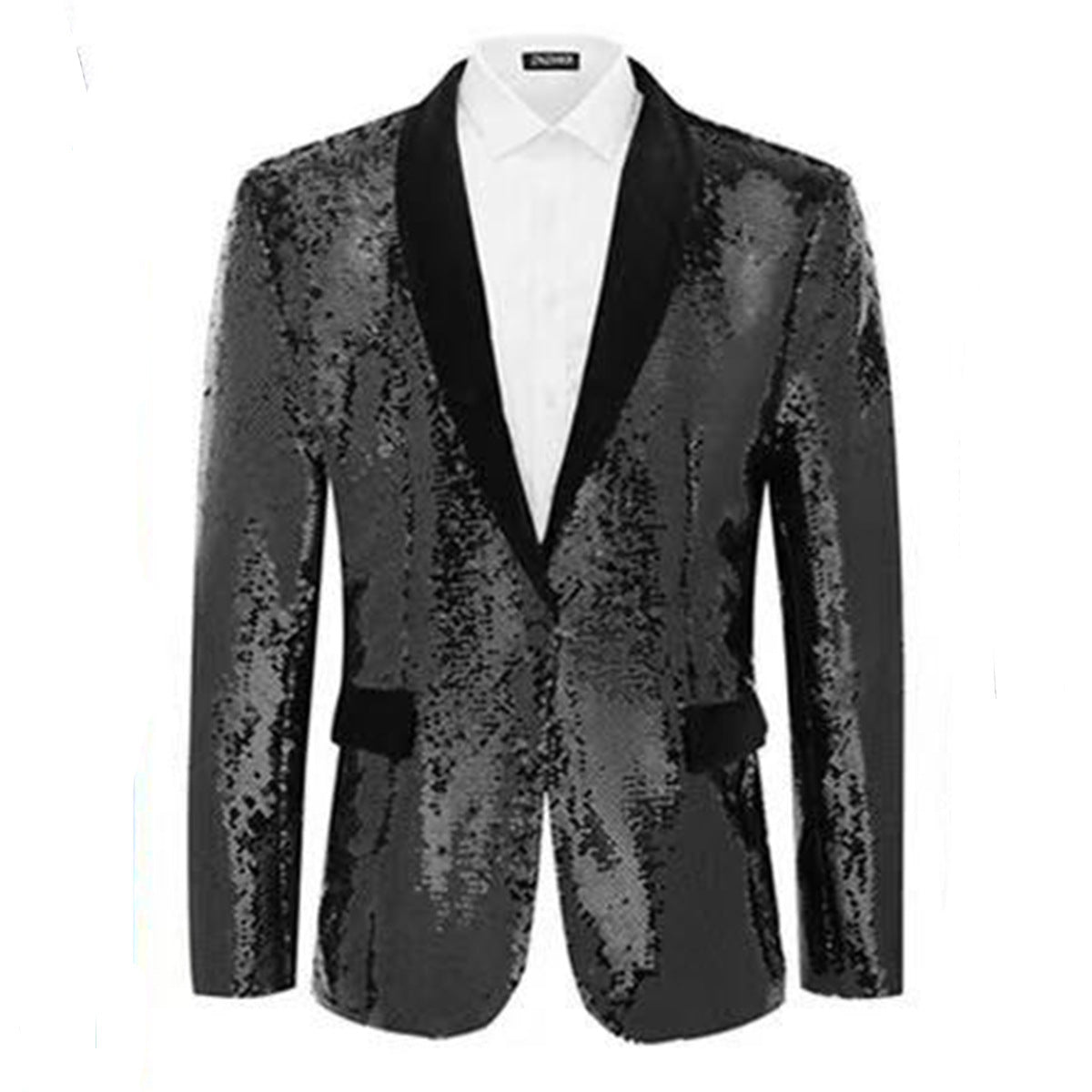 Herren Abendanzug Elegant Glanz Pailletten