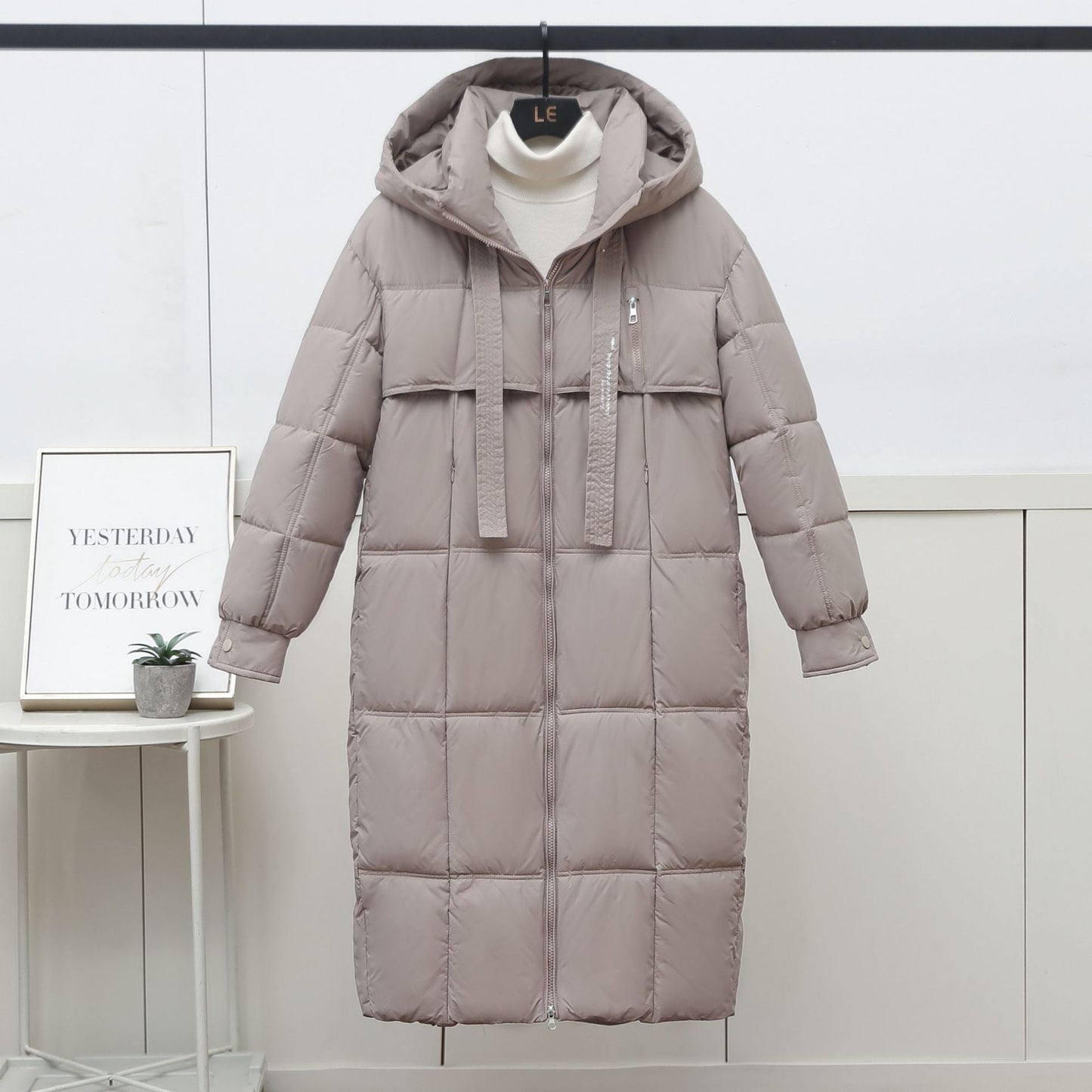 Damen Daunenparka Lang Warm Winter