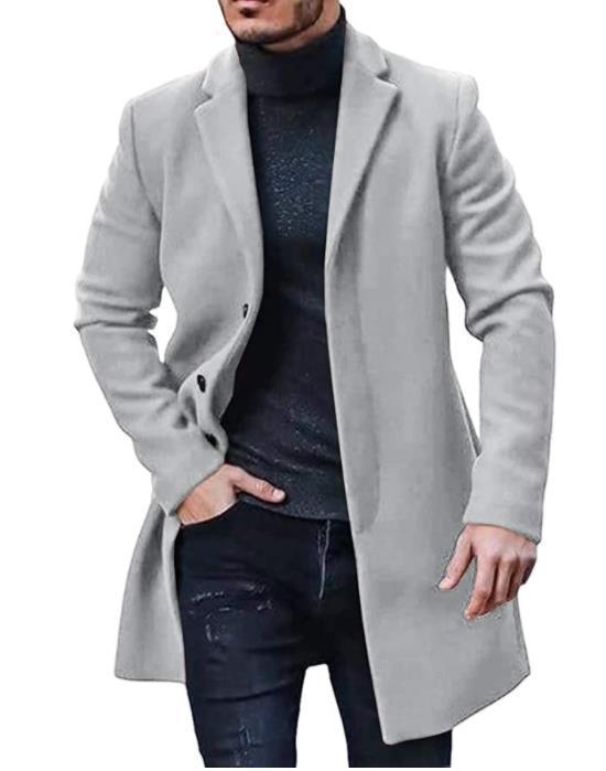 Herren Wollmantel Elegantes Design Klassischer Stil