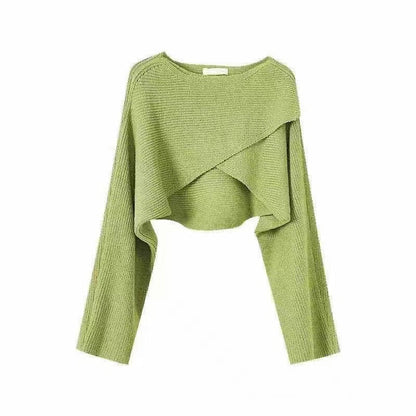 Damen Pullover Lässig Asymmetrisch Strukturiert