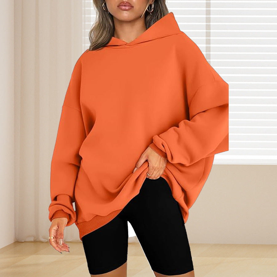 Damen Oversized Pullover Großzügig Kapuze
