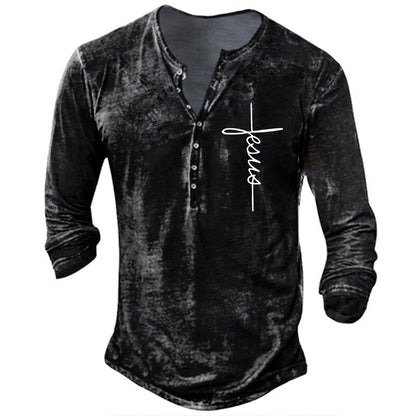 Herren Langarm-Shirt Grafikdruck Trendy Casual