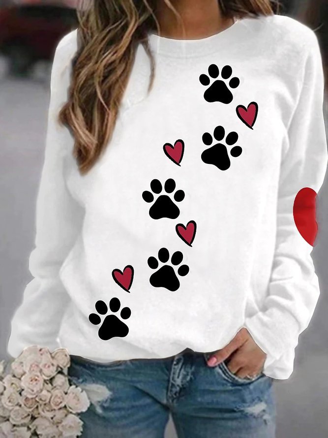 Damen Sweatshirt Kätzchen Motiv Weich Geschenk
