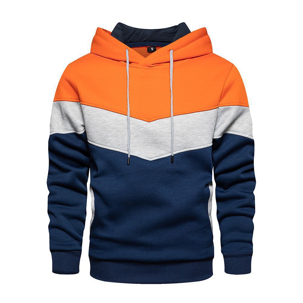 Herren Trendpullover Kapuze Geometrisches Muster